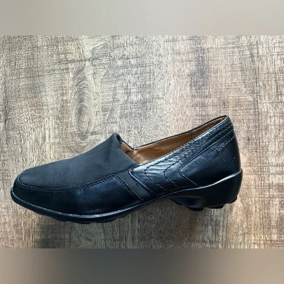 Naturalizer Black Leather Fabric Upper Shoes Worn Once - Picture 1 of 6